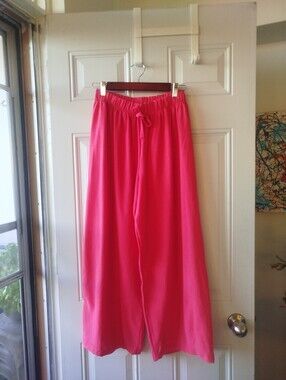 Women's Bright Pink Wide-Leg Pants